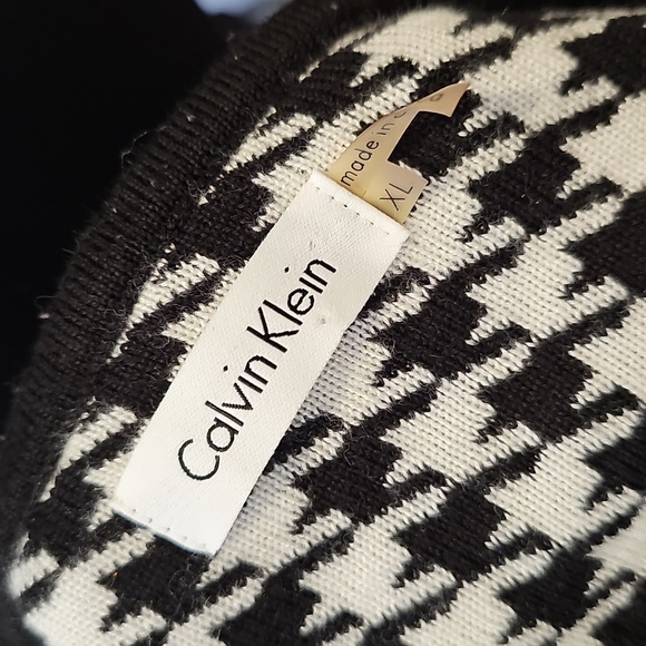 Calvin KLEIN Stylish Black and White Houndstooth  Dress. Size XL - Picture 4 of 8